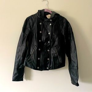 Free People Vegan Leather Biker Jacket